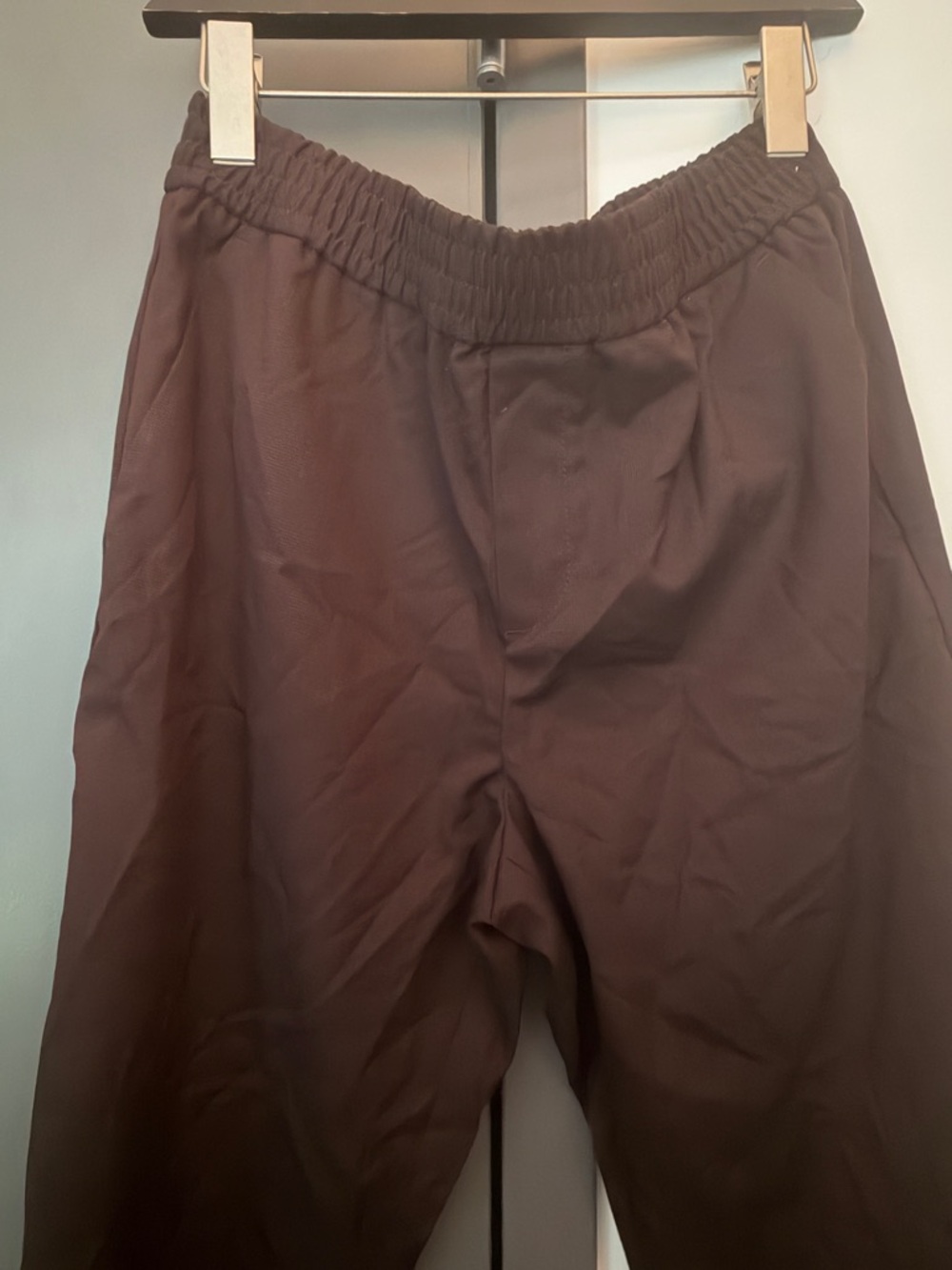 Elastic Waist Burgundy Pants